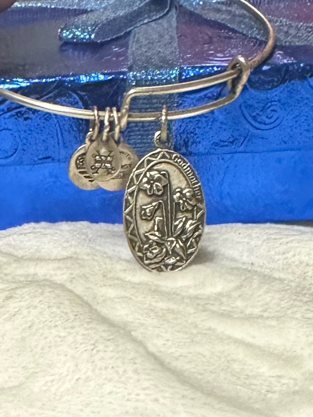 Alex and Ani Godmother Charm Silver Bracelet